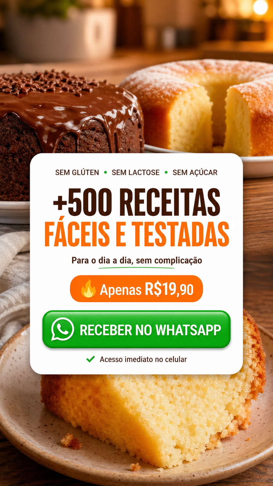 +500 Receitas Sem Glúten, Sem Açúcar e Sem Lactose